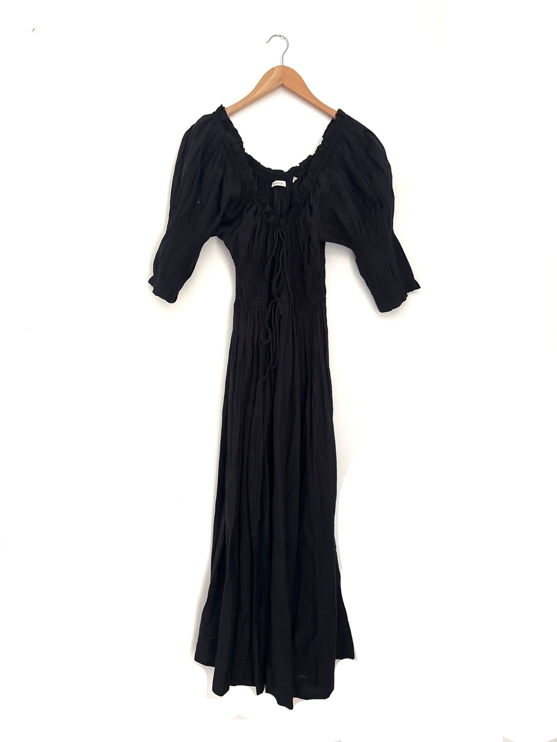DÔEN
Ischia shirred organic cotton-voile midi dress