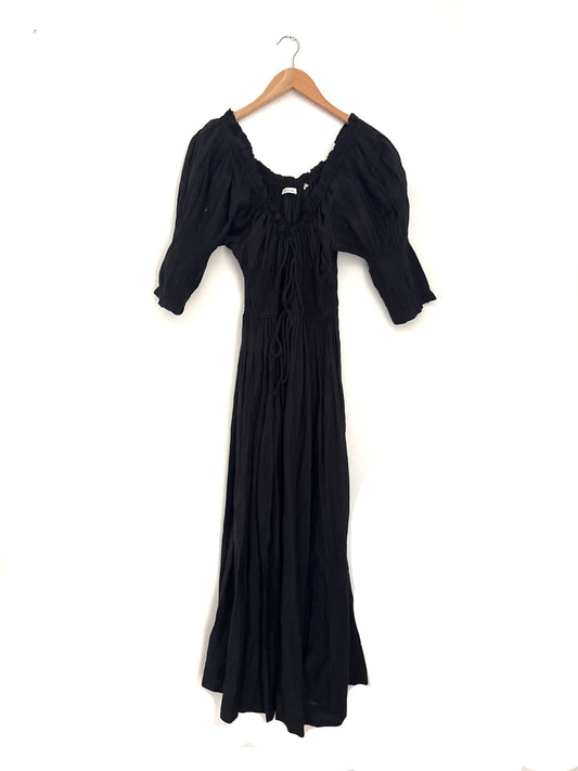 DÔEN
Ischia shirred organic cotton-voile midi dress
