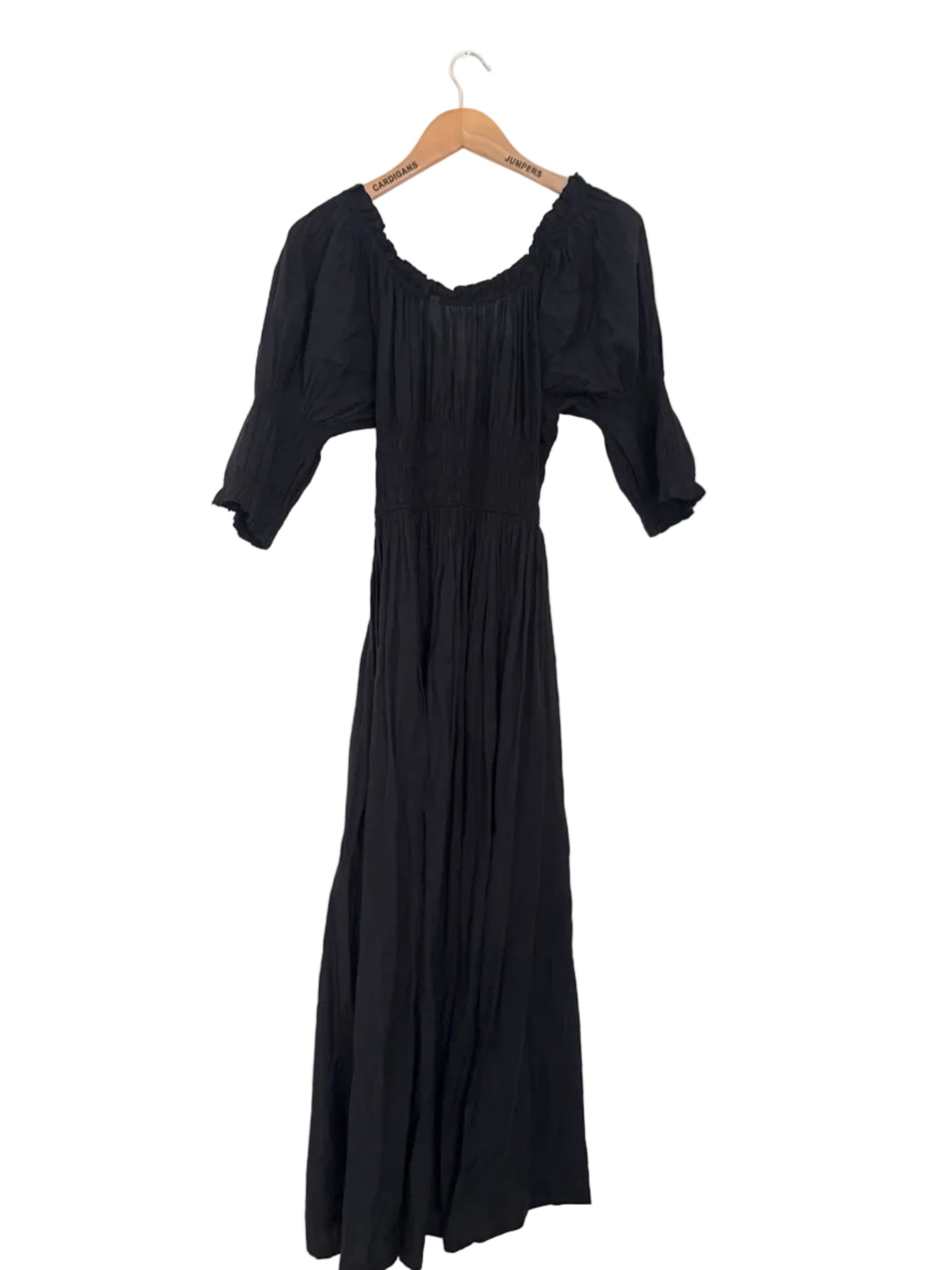 DÔEN Ischia Shirred Organic Cotton-Voile Midi Dress S