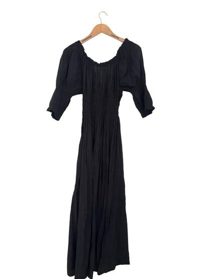 DÔEN Ischia Shirred Organic Cotton-Voile Midi Dress S