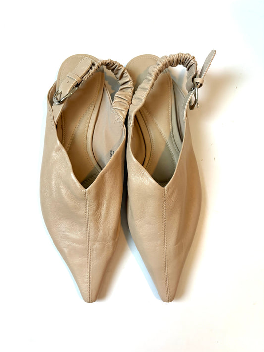 Zara Beige Elasticated Flat Pumps