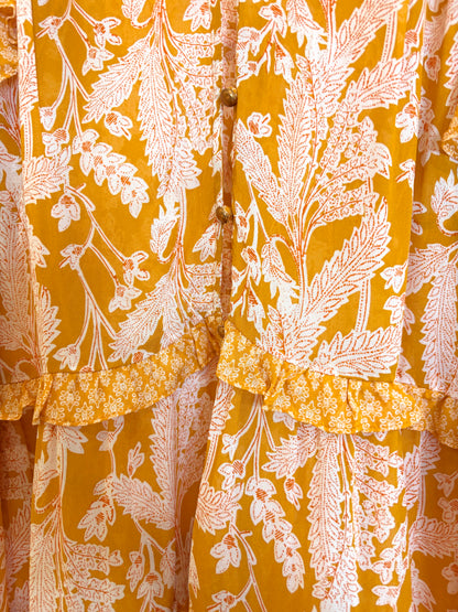 Anthropologie Long Paisley Blouse XS