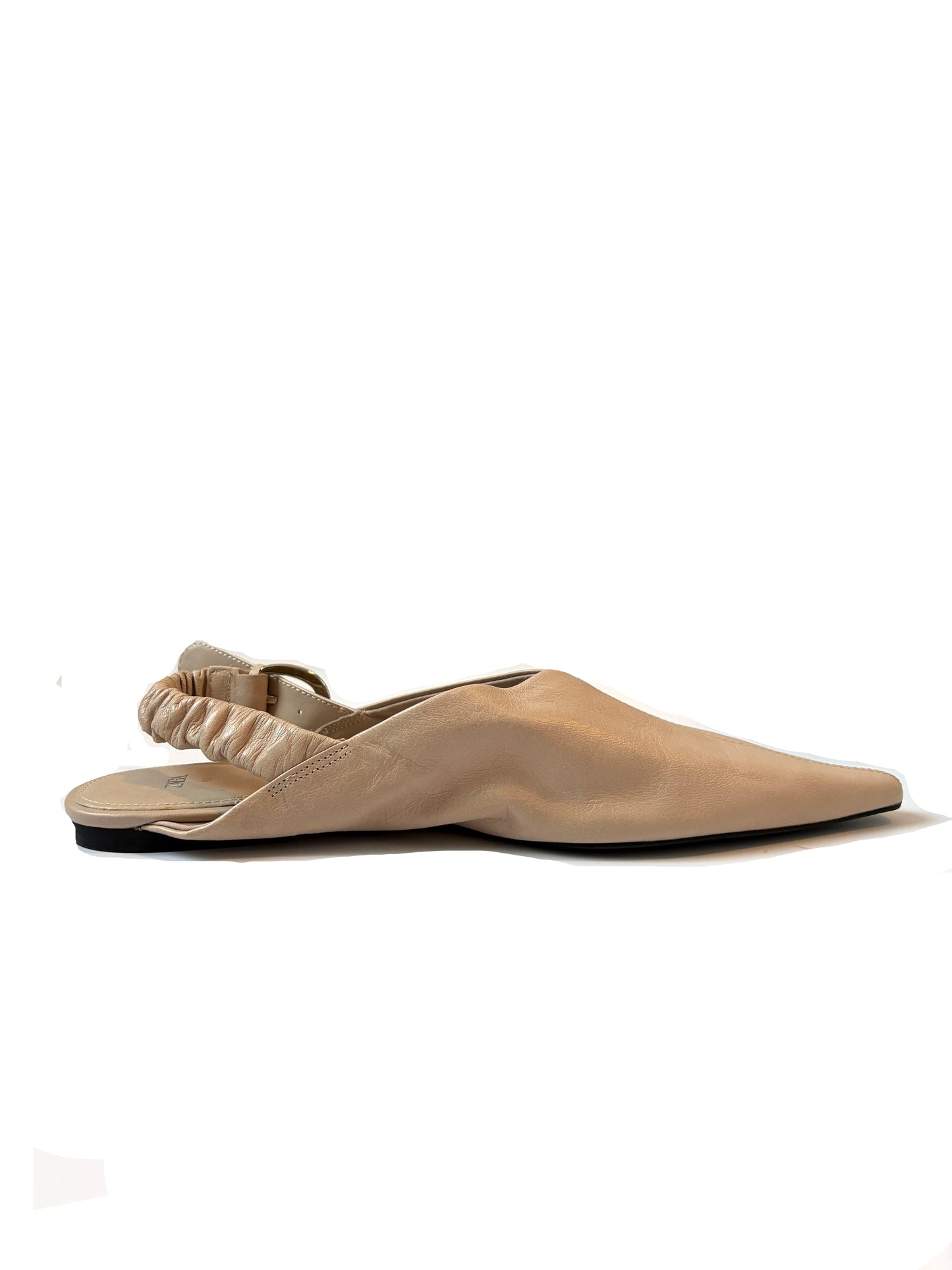 Zara Beige Elasticated Flat Pumps UK 7