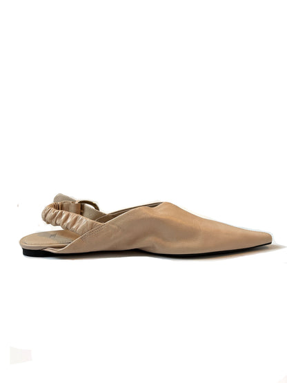Zara Beige Elasticated Flat Pumps UK 7