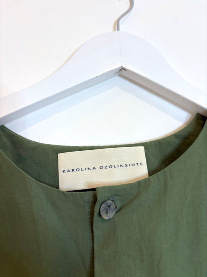 Karolina Ozolinsiute Green Cotton Dress L