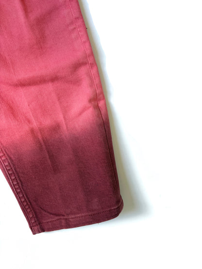 Alexander Mcqueen Red Cropped Jeans UK 10