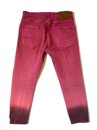 Alexander Mcqueen Red Cropped Jeans UK 10