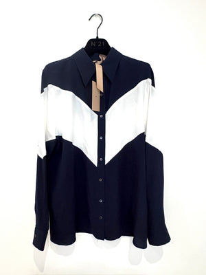 New With Tags N°21 Navy & White Shirt UK 8