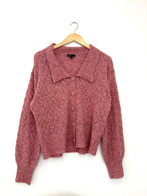 Nobody's Child Wool Blend Pointelle Cardigan S