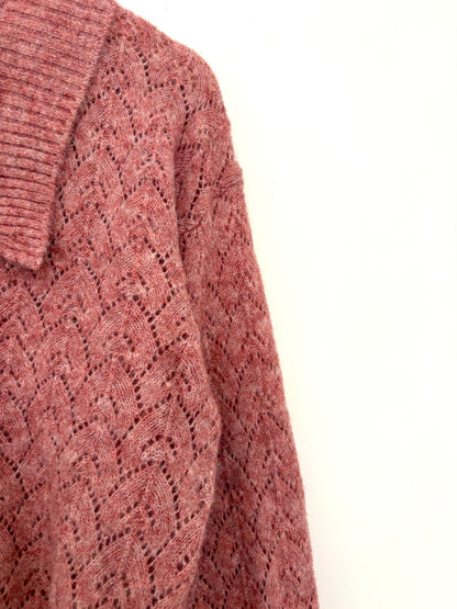 Nobody's Child Wool Blend Pointelle Cardigan S