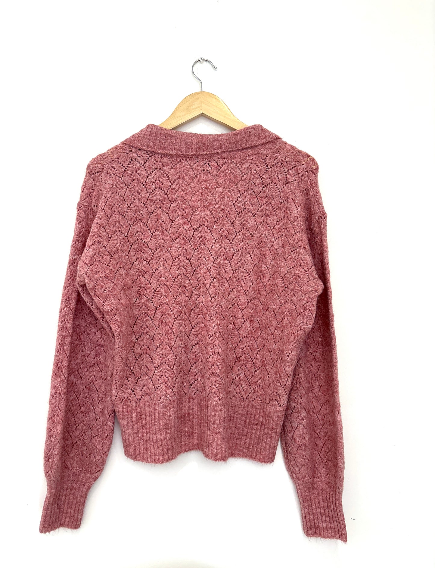 Nobody's Child Wool Blend Pointelle Cardigan S