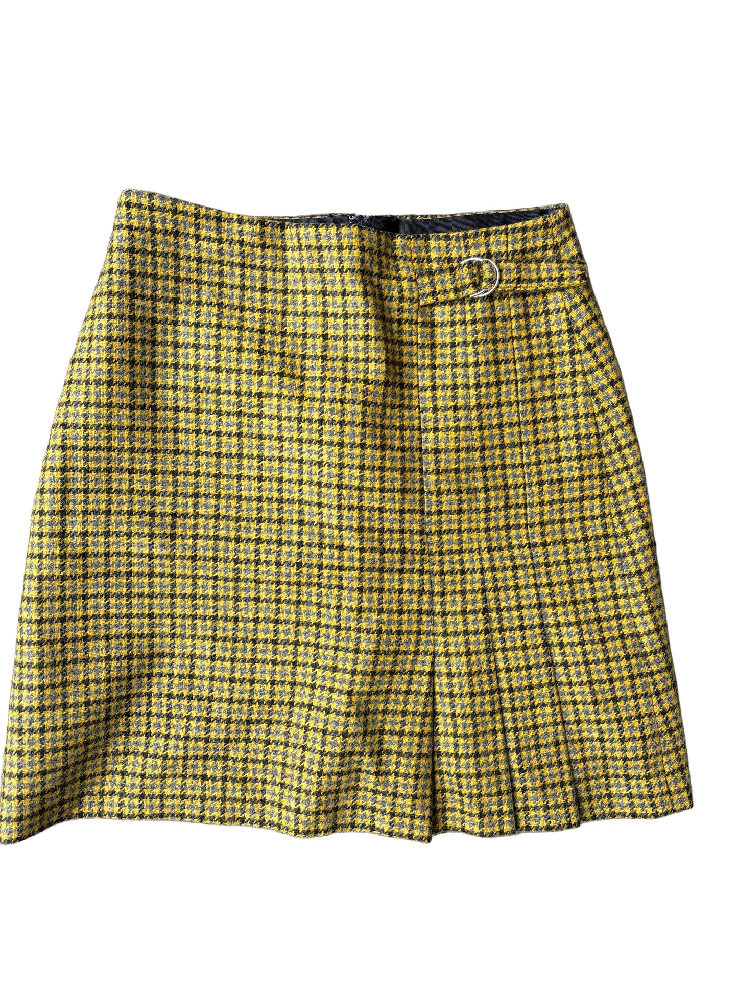 Hobbs Yellow Check Skirt