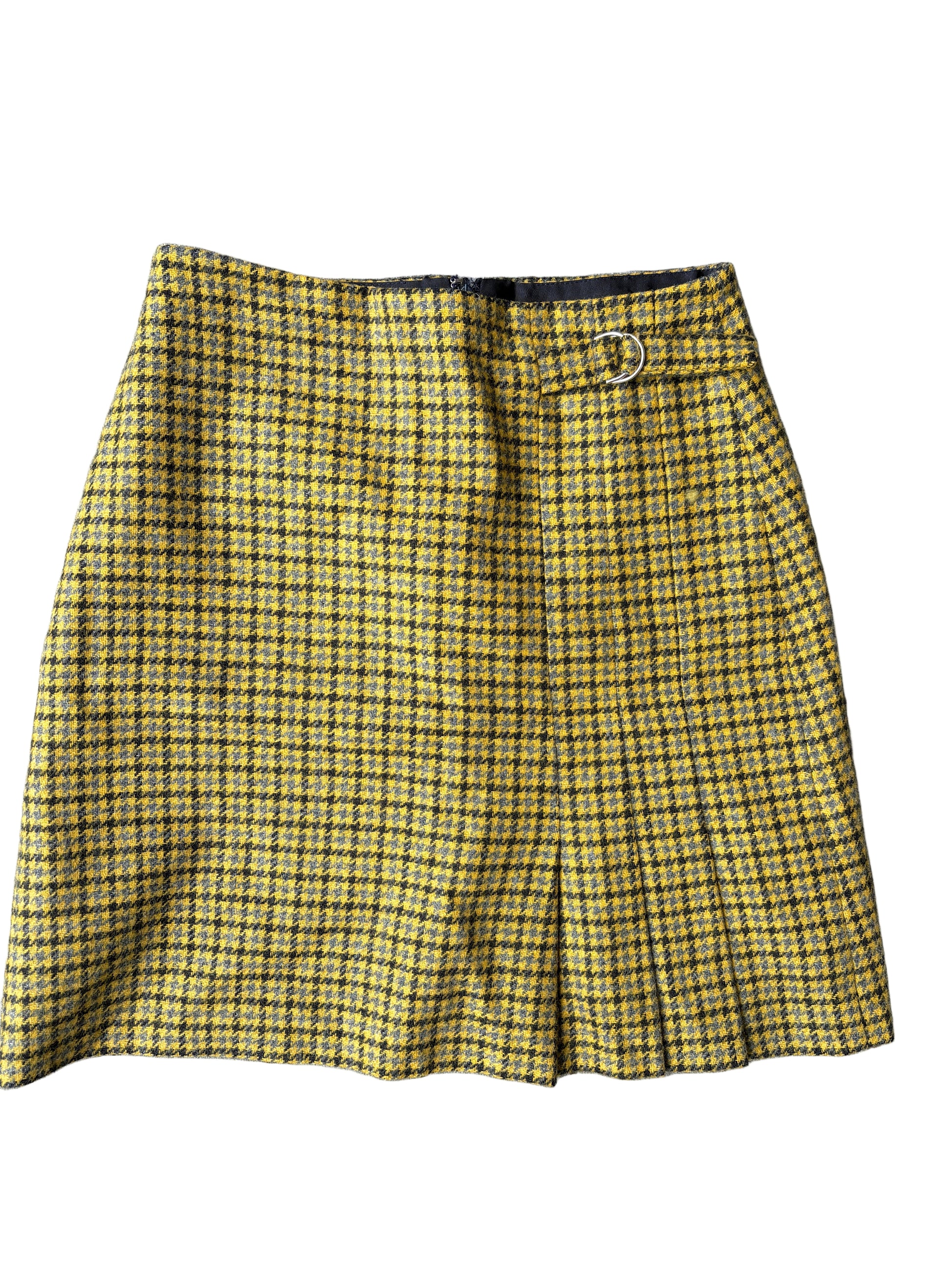 Hobbs Yellow Check Skirt