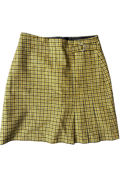 Hobbs Yellow Check Skirt