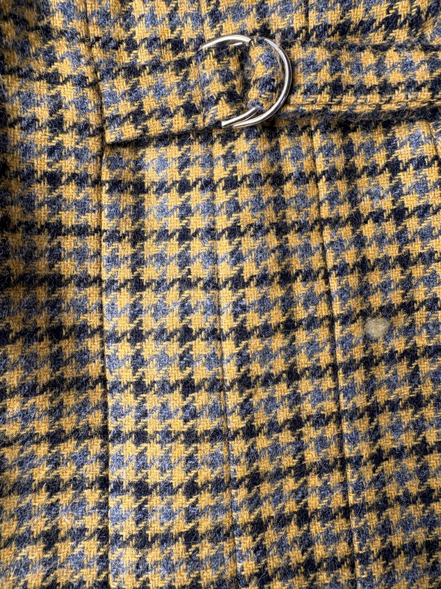 Hobbs Yellow Check Skirt  UK 10