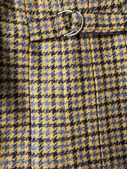Hobbs Yellow Check Skirt  UK 10