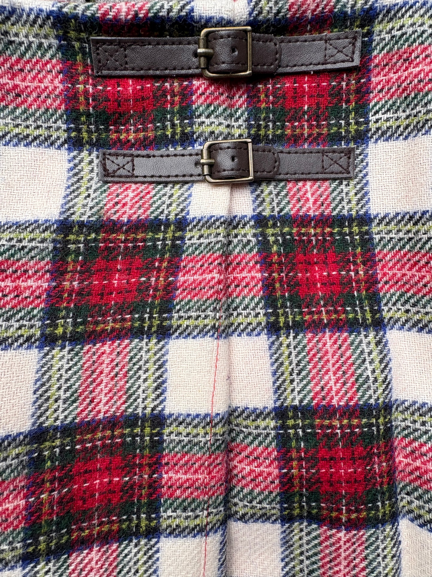 Hobbs Red Check Wool Skirt UK 10