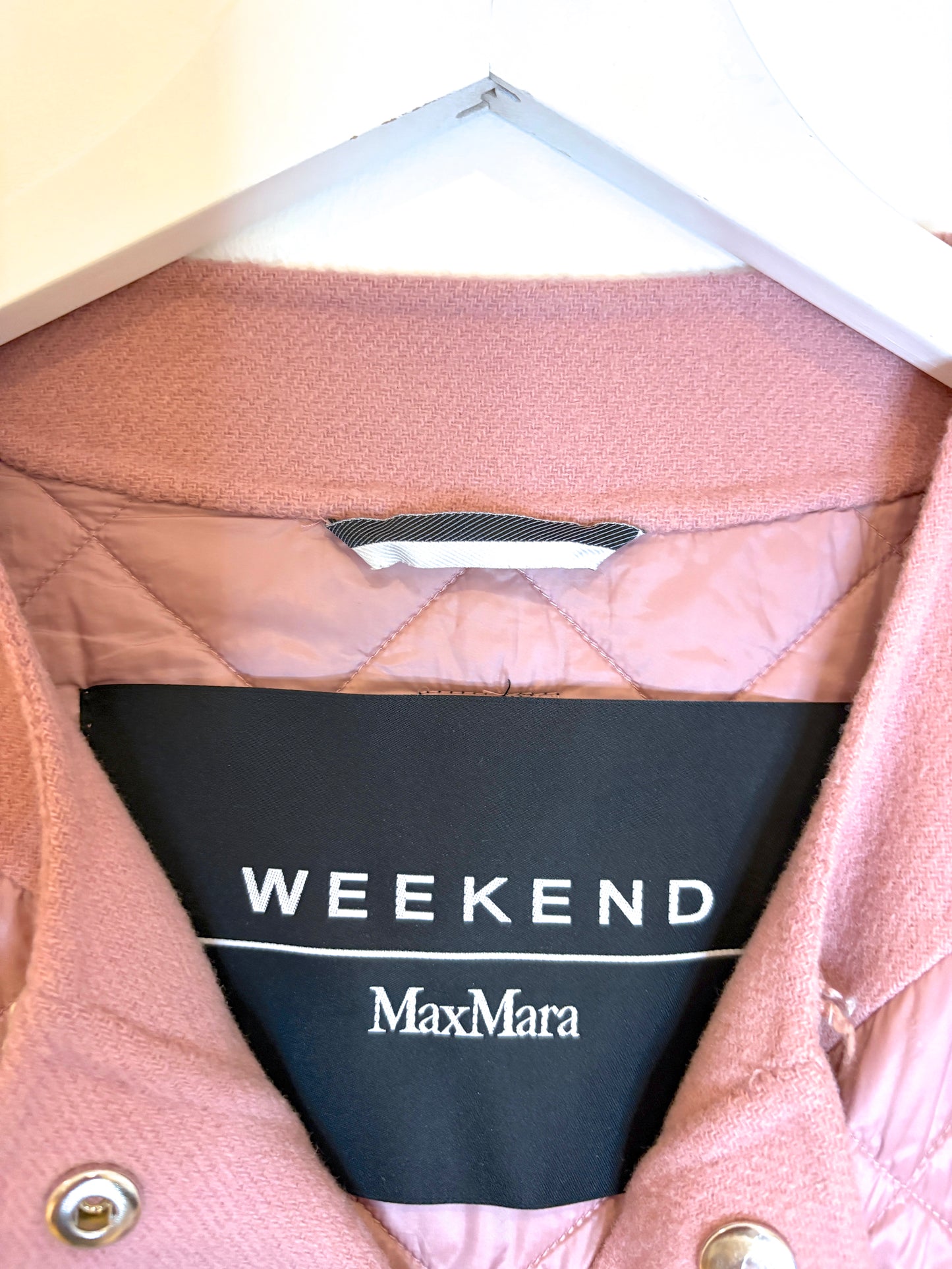 Weekend Max Mara Pink Quilted Ferro Jacket UK 6