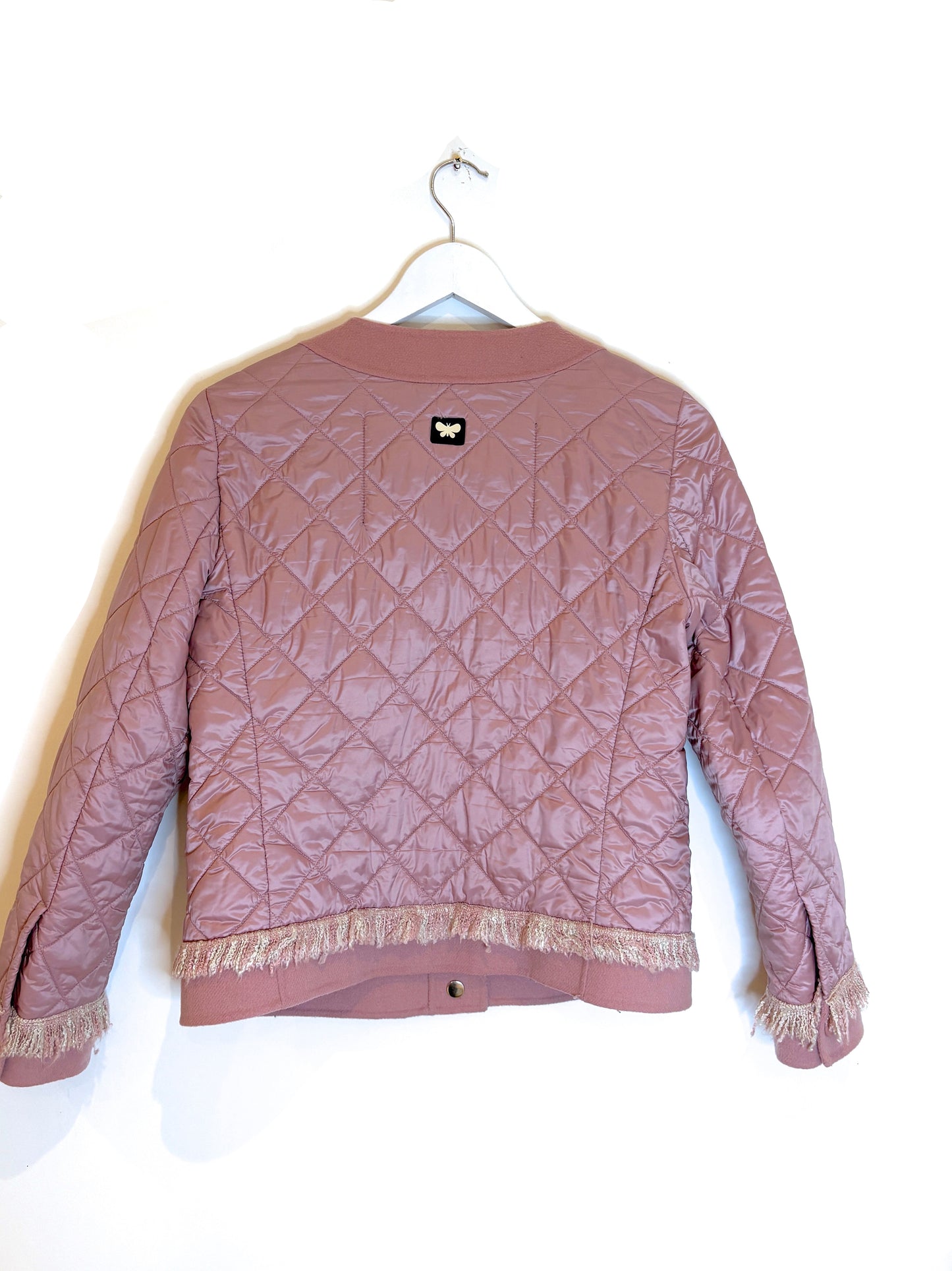 Weekend Max Mara Pink Quilted Ferro Jacket UK 6