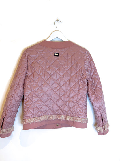 Weekend Max Mara Pink Quilted Ferro Jacket UK 6