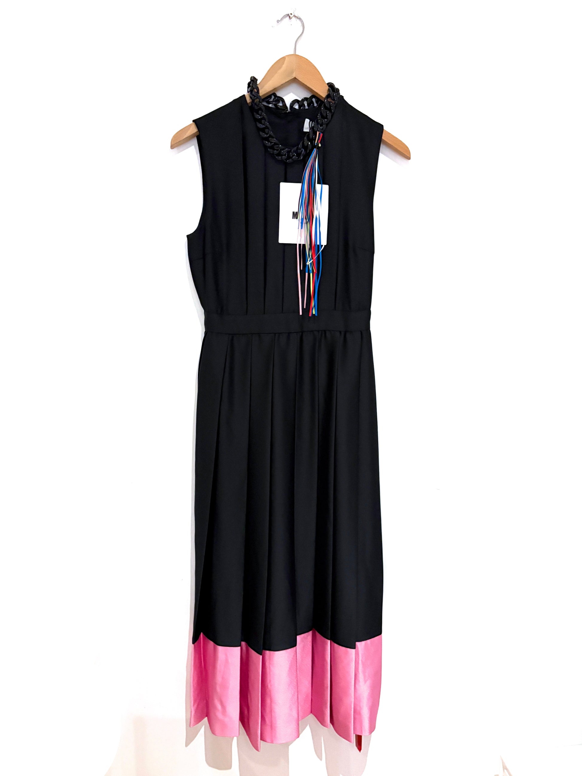 MSGM Colour block pleated dress