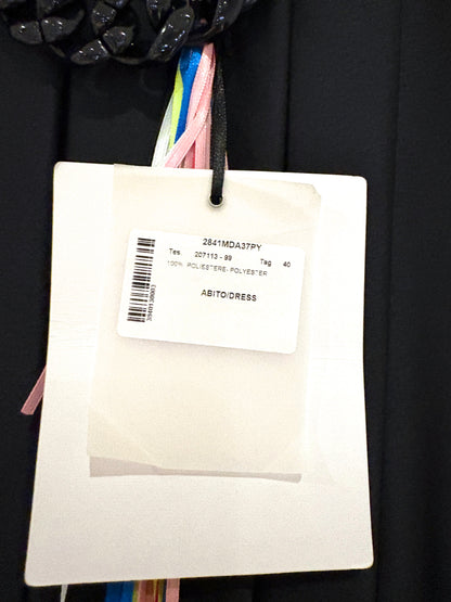 New With Tags MSGM Contrast Stripe Pleated Dress UK 8