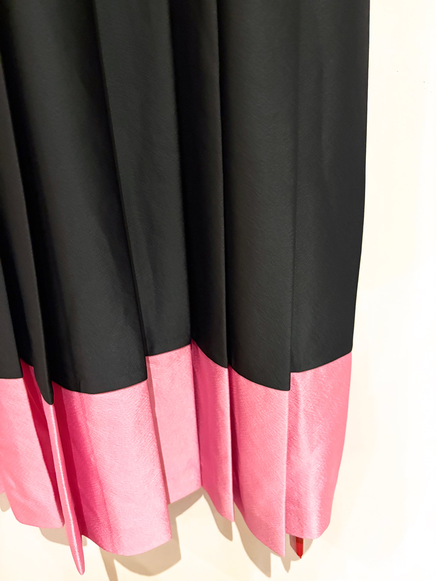 New With Tags MSGM Contrast Stripe Pleated Dress UK 8