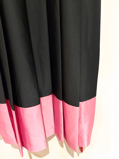 New With Tags MSGM Contrast Stripe Pleated Dress UK 8