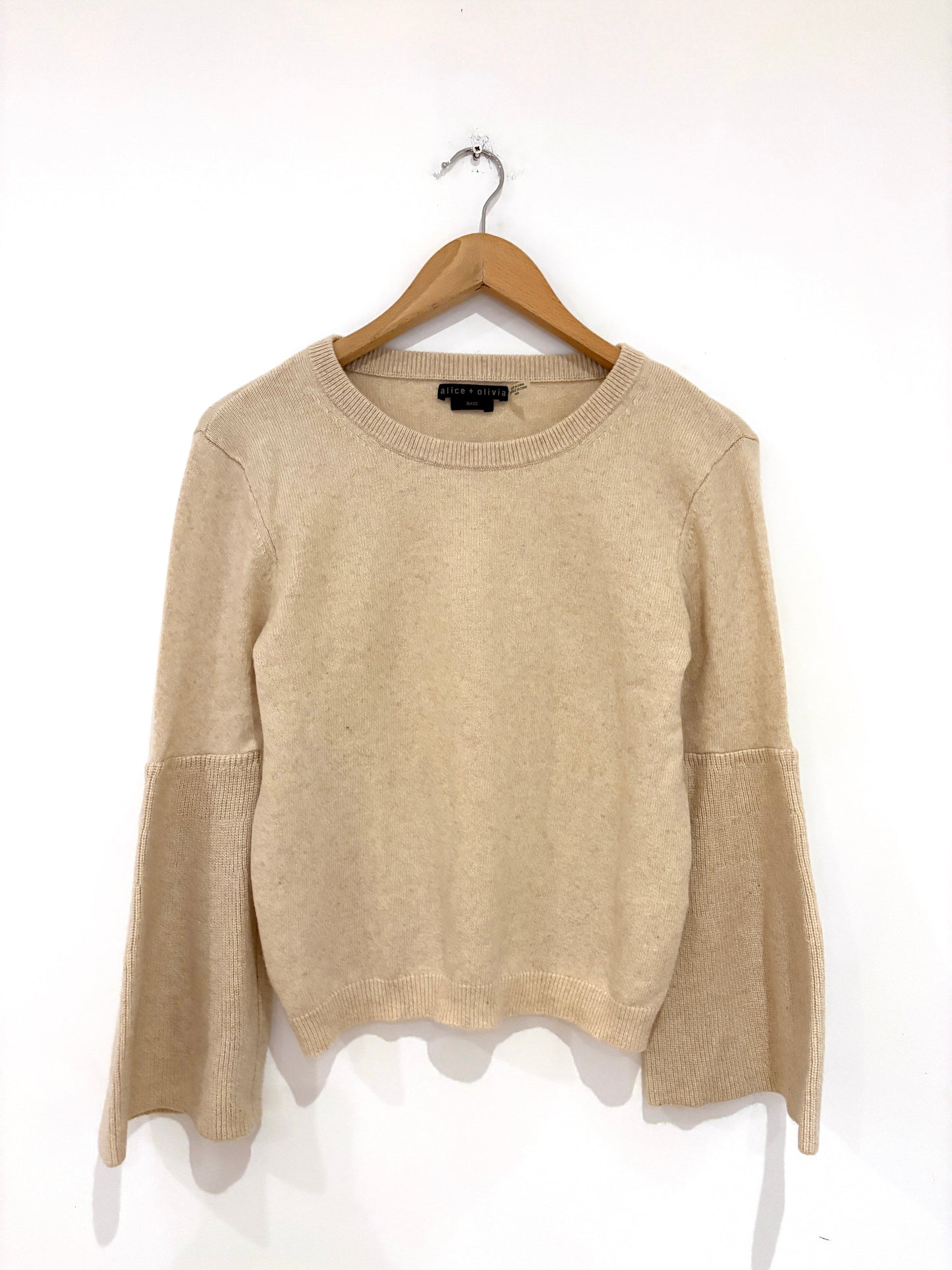 Alice+Olivia Beige Wool Jumper