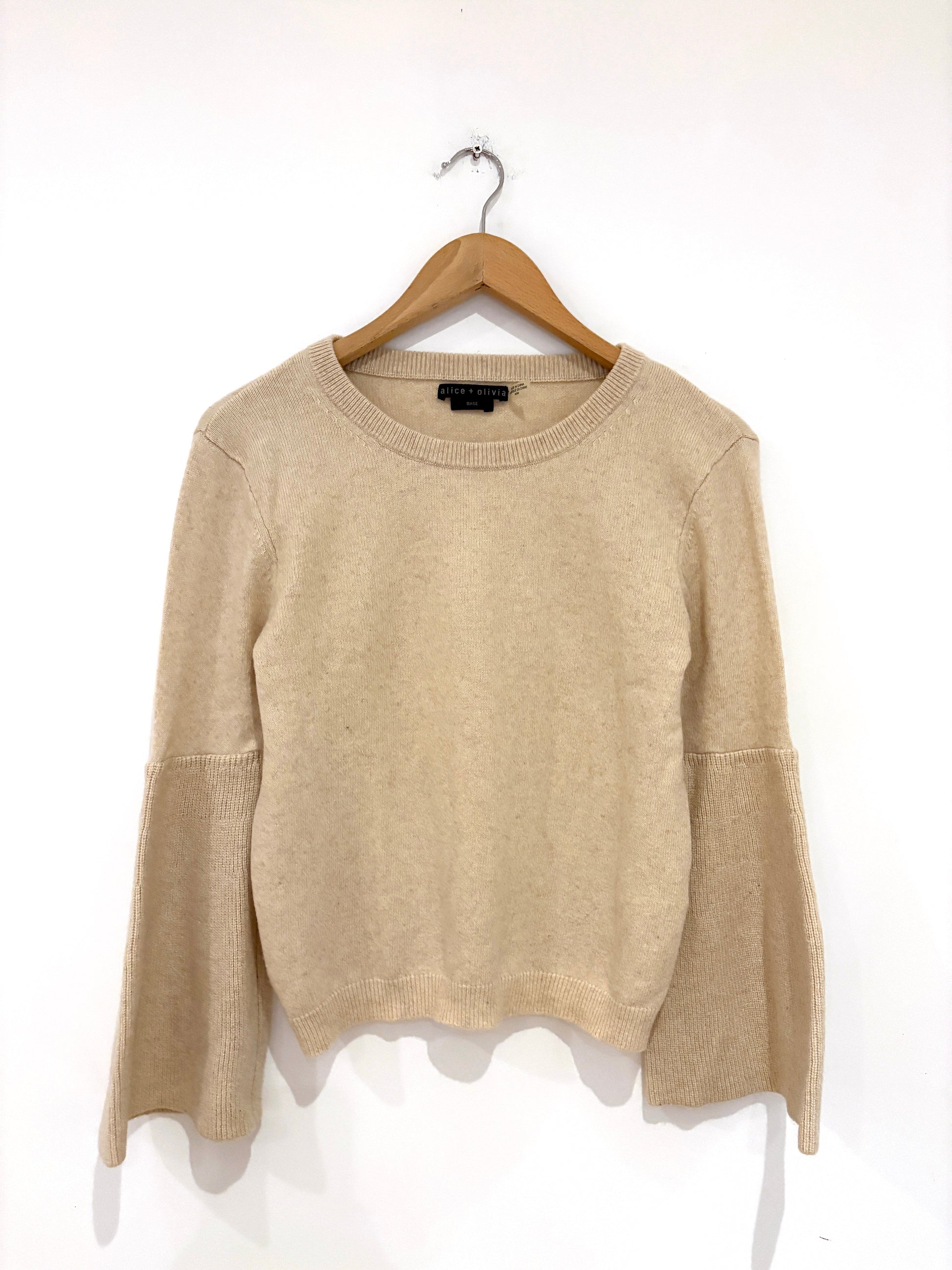 Alice+Olivia Beige Wool Jumper
