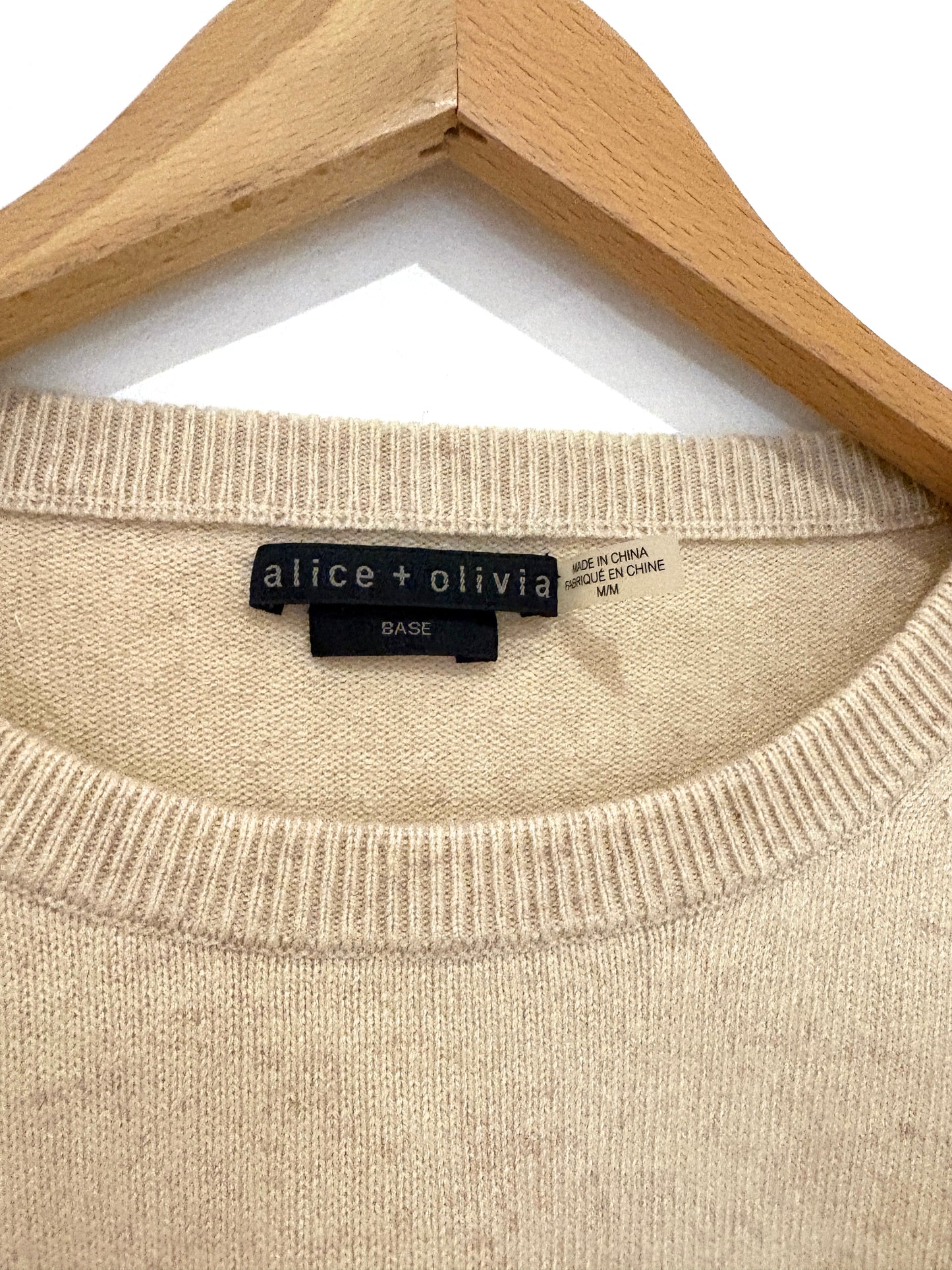 Alice+Olivia Beige Wool Jumper M