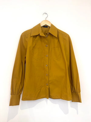 Joseph Mustard Brushed Cotton Shirt UK 8
