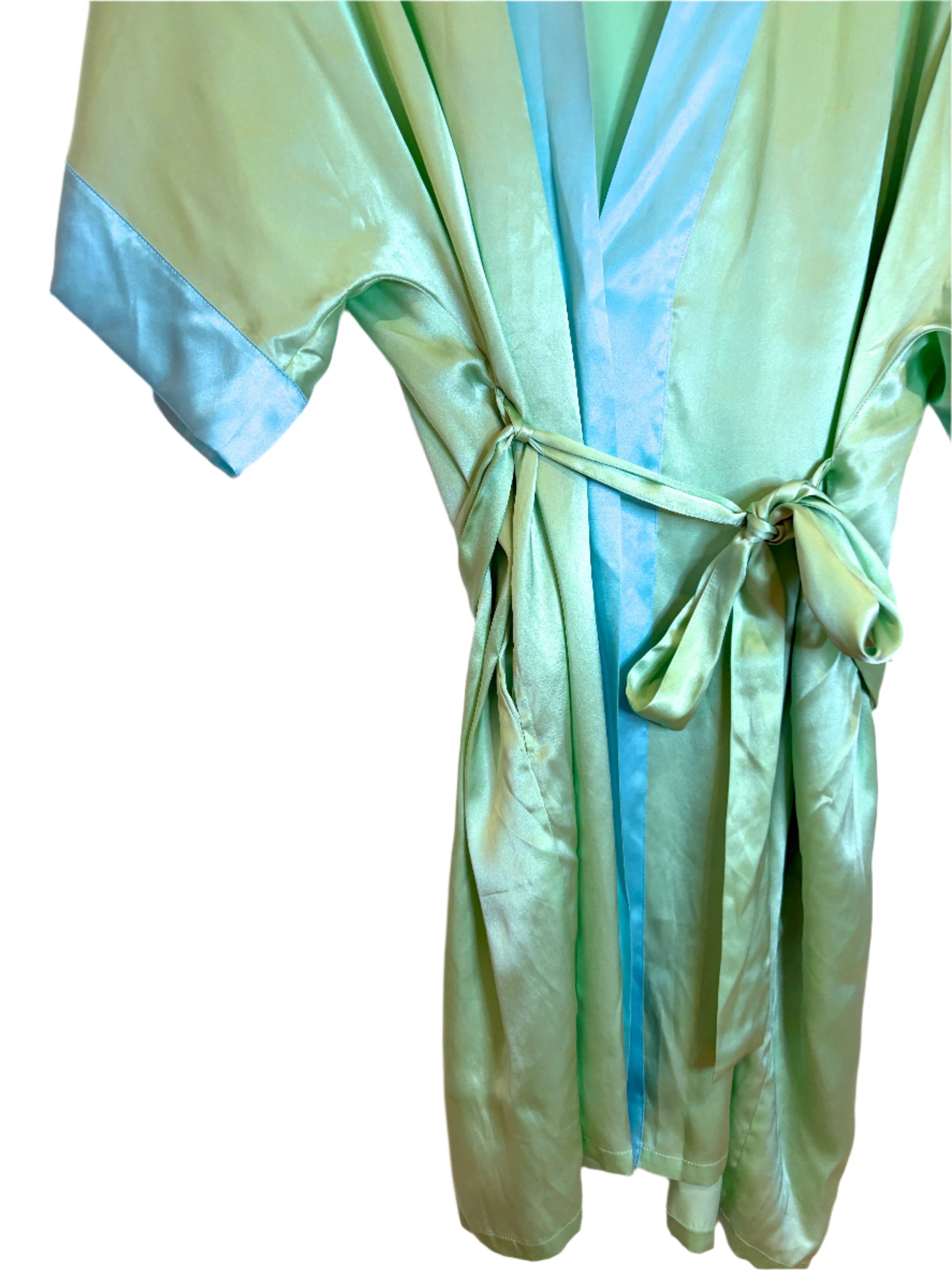 NK iMode Silk Green and Blue Dressing Gown S