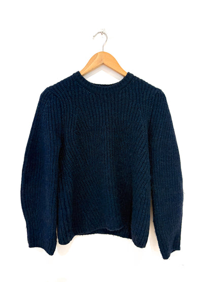 Maje Navy Wool Blend Jumper S