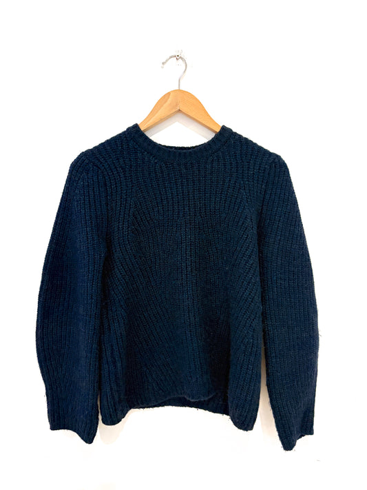 Maje Navy Wool Blend Jumper S