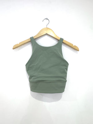 Lululemon Green Cropped Sports Top UK 10