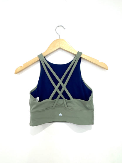 Lululemon Green Cropped Sports Top UK 10