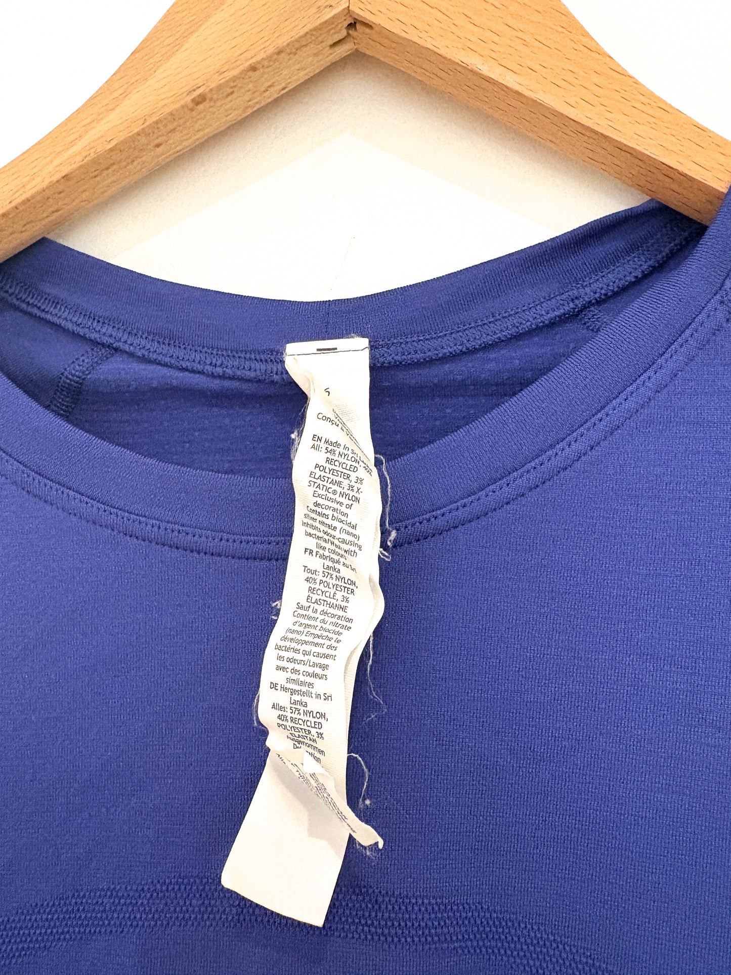 Lululemon Blue Mesh Longsleeved Top UK 10