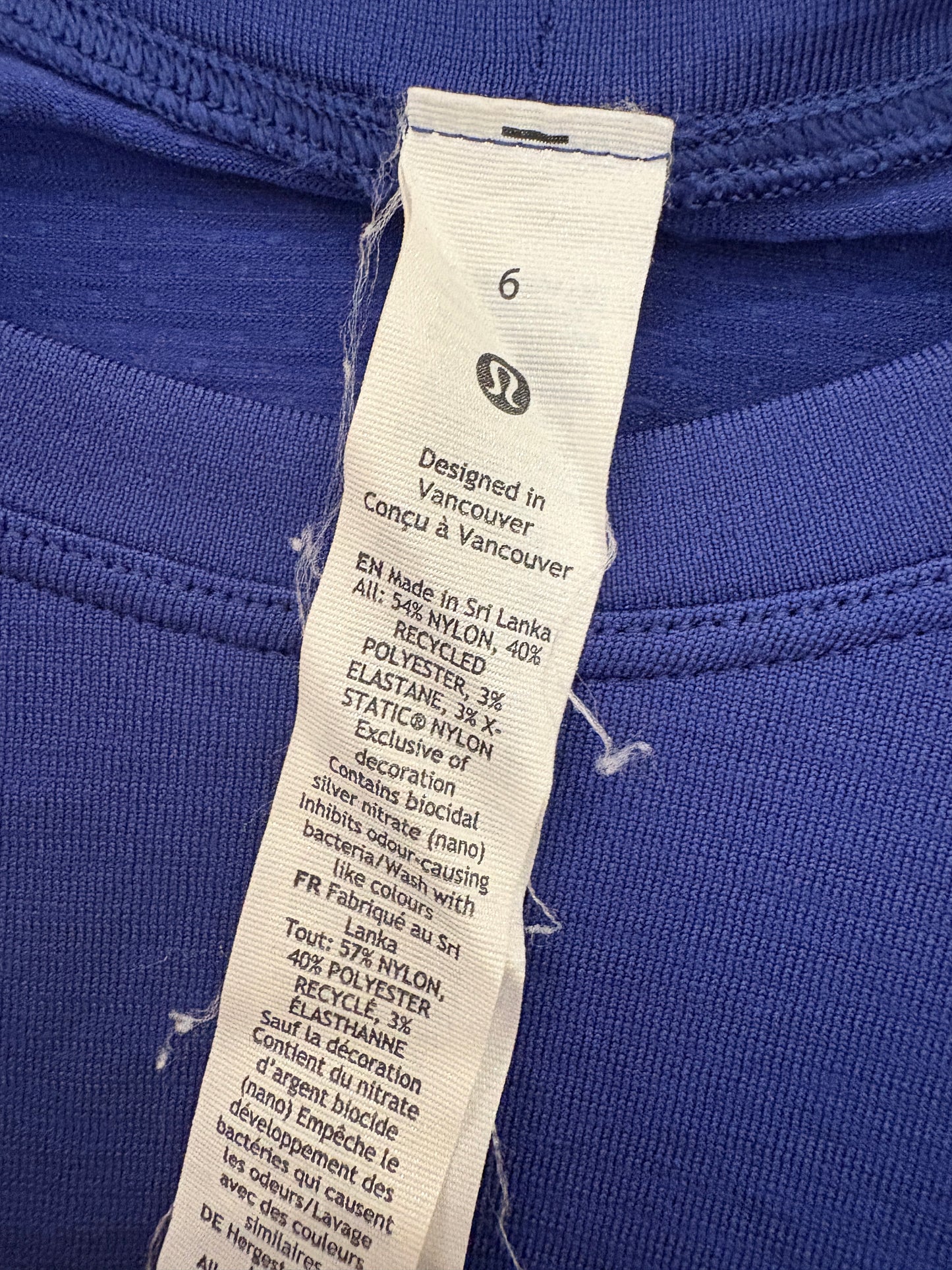 Lululemon Blue Mesh Longsleeved Top UK 10