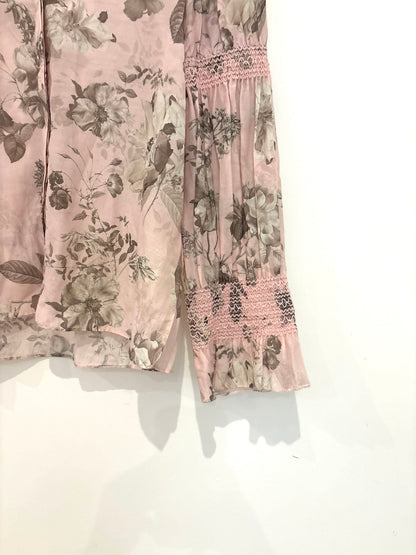 Alice+Olivia Pink Floral Blouse XS