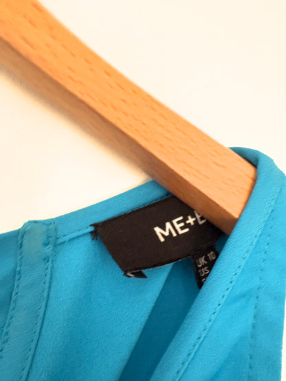 Me+Em Turquoise Belted Dress UK 10