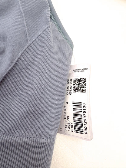 New With Tags Lululemon Ebb to Train Bra Blue UK 10