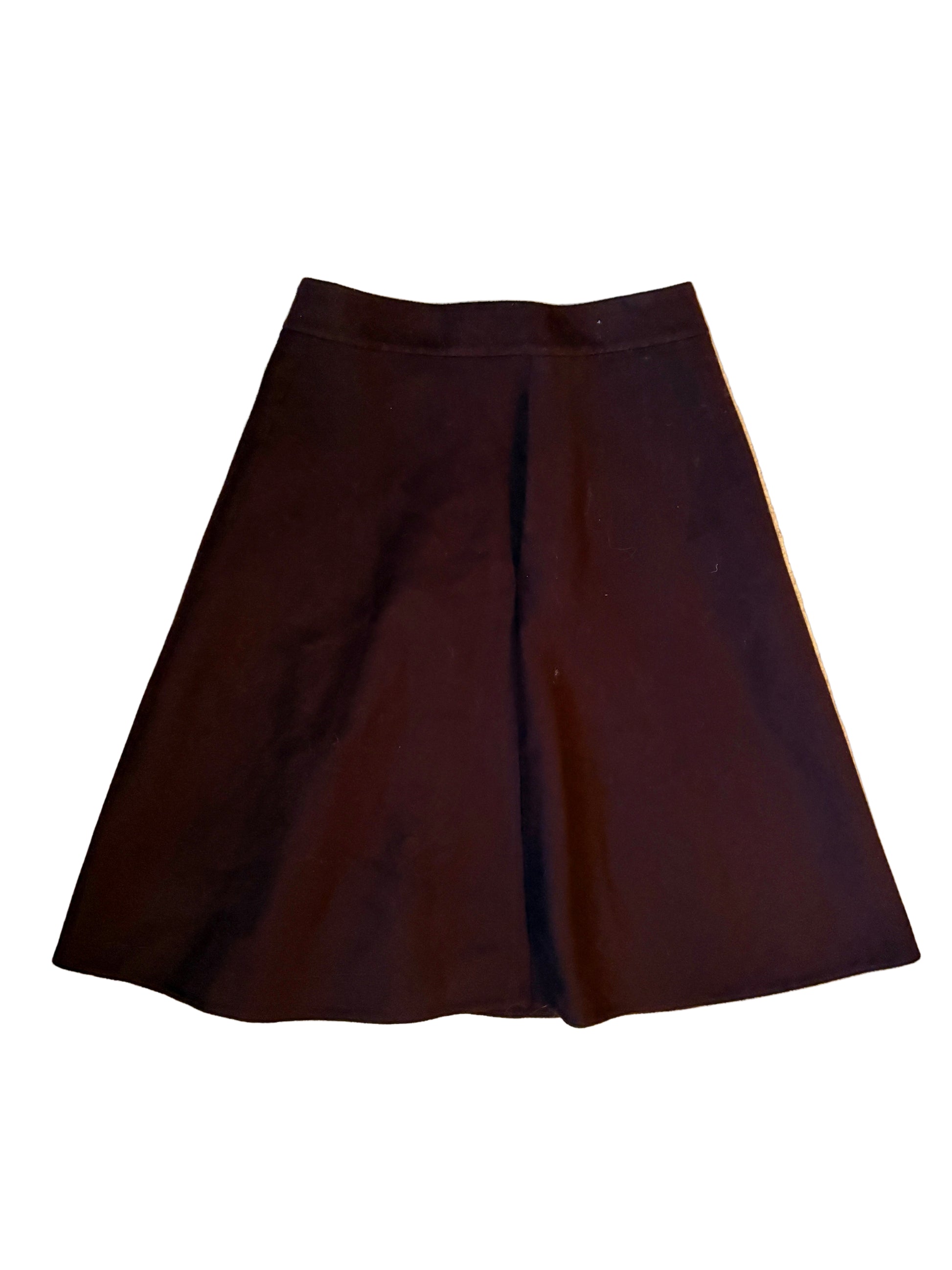 Valentino Burgundy Wool Skirt
