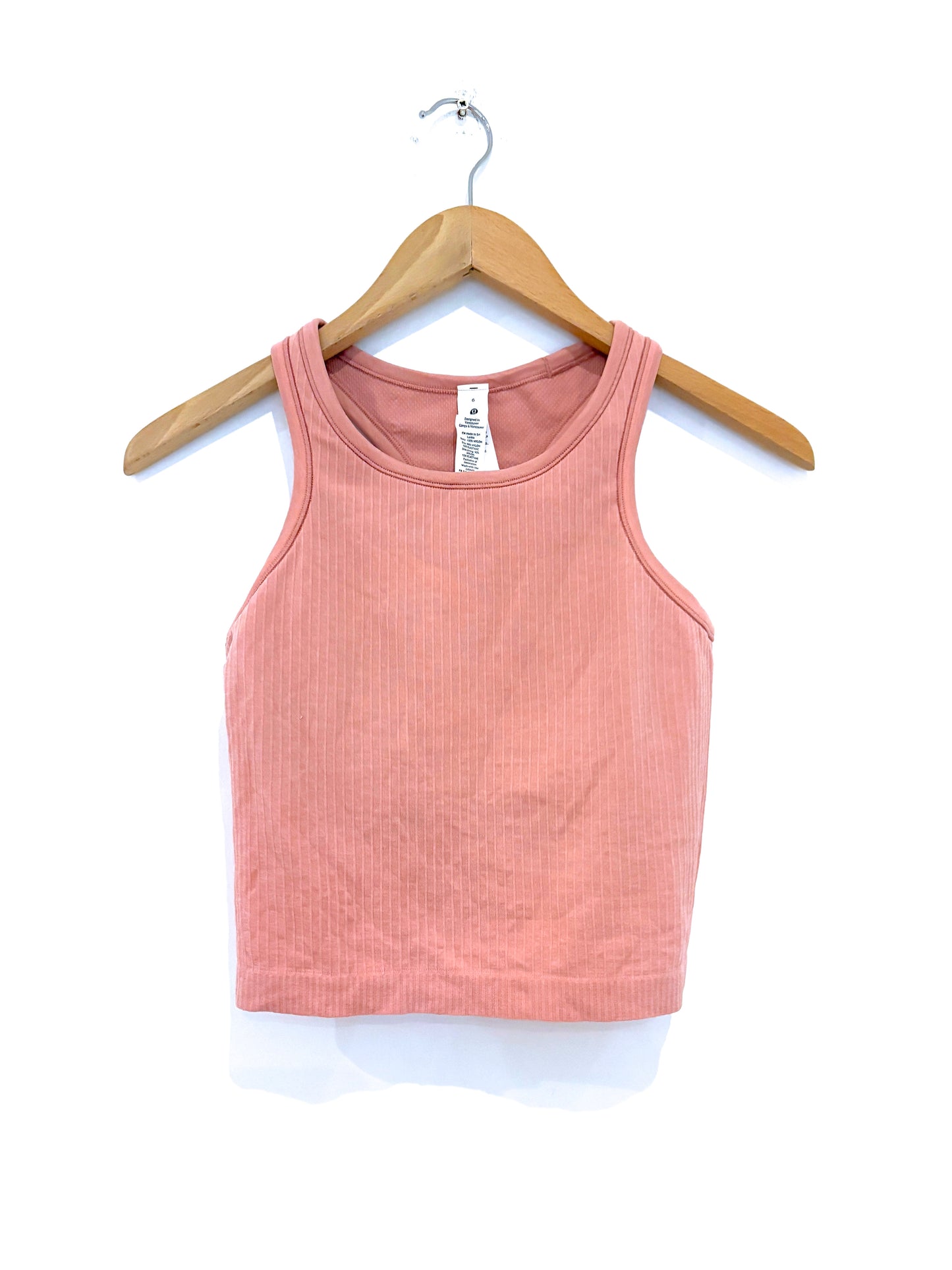 Lululemon Pink Ribbed Sports Top 