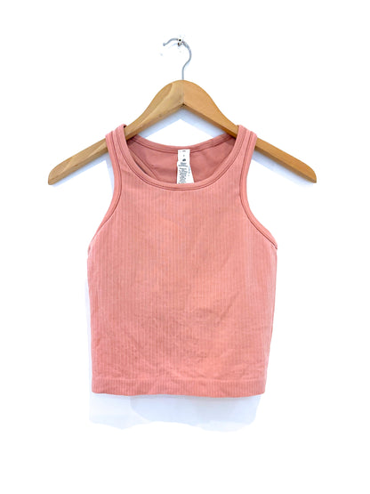 Lululemon Pink Ribbed Sports Top 