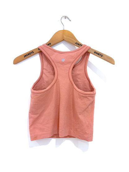 Lululemon Pink Ribbed Sports Top UK 10