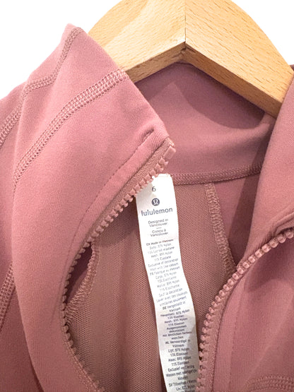 Lululemon Rose Pink Full Zip Up Jacket UK 8