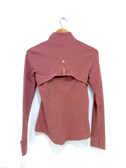 Lululemon Rose Pink Full Zip Up Jacket UK 8