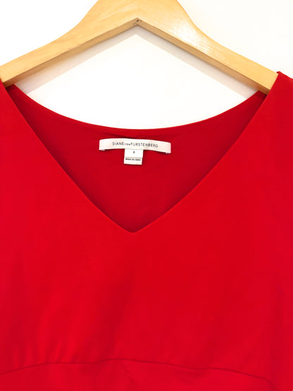 Diane Von Furstenberg Red Body Con Dress UK 10