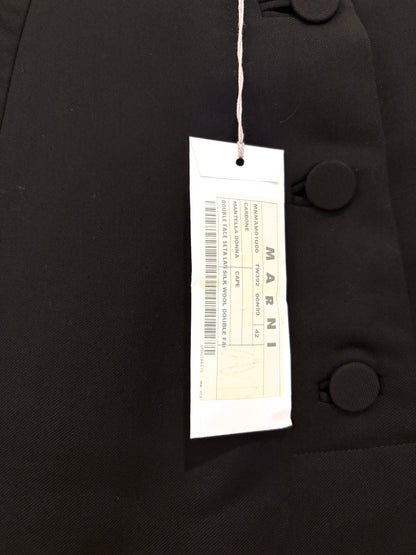 New With Tags Marni Double Face Silk Wool Cape Coat UK 10